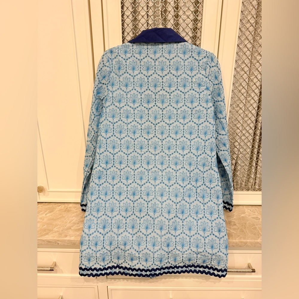 Avara Cove Blue Embroidered Tunic Dress | Size S | NWOT - Picture 8 of 11
